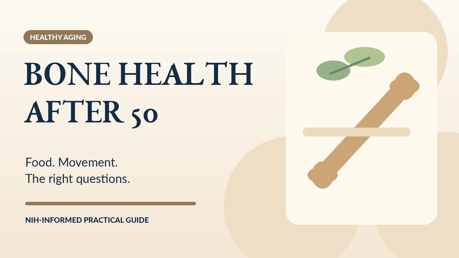 Illustrated bone health editorial visual