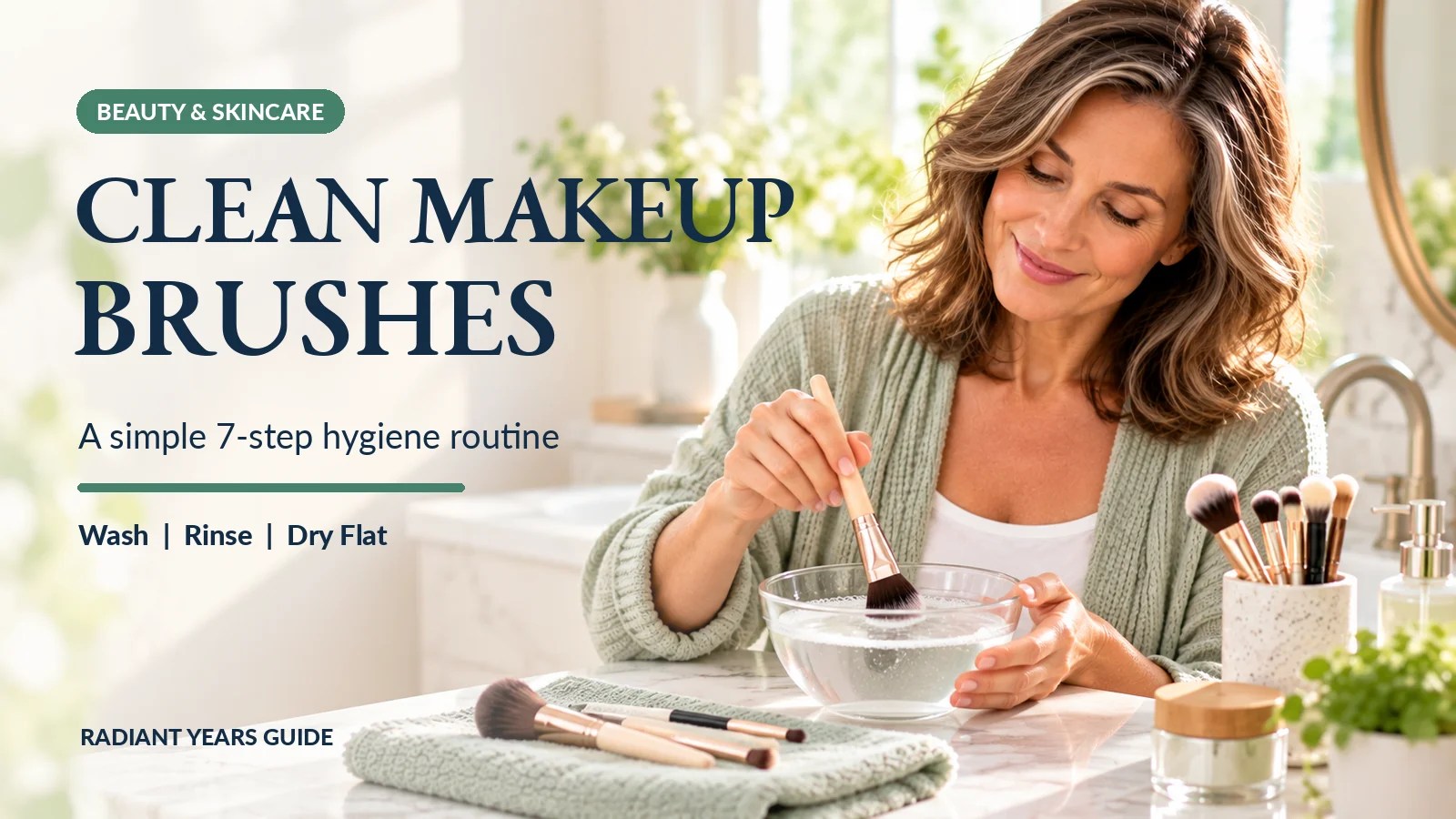 How to Clean Makeup Brushes After 40