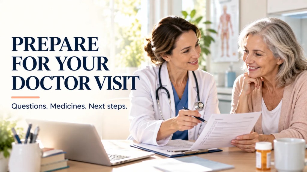 How to Prepare for a Doctor’s Appointment After 50: A One-Page Question&nbsp;List