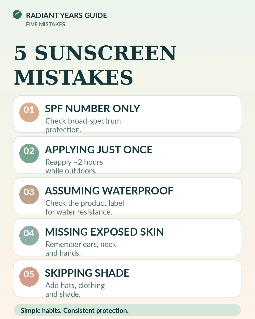 Five common sunscreen mistakes and simple ways to avoid them
