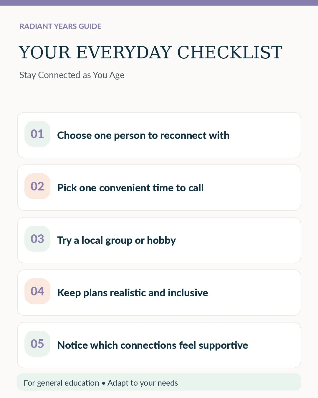 Make one meaningful connection a little easier this week.